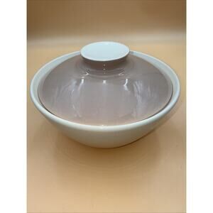 Vintage Harker Ware Covered Casserole Dish Bowl 9" Pink Cocoa MCM